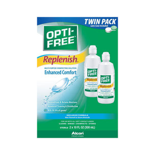 Opti-Free RepleniSH Multi-Purpose Contact Lens Cleaning & Disinfecting Solution with Case, 20 fl oz (Twin Pack)