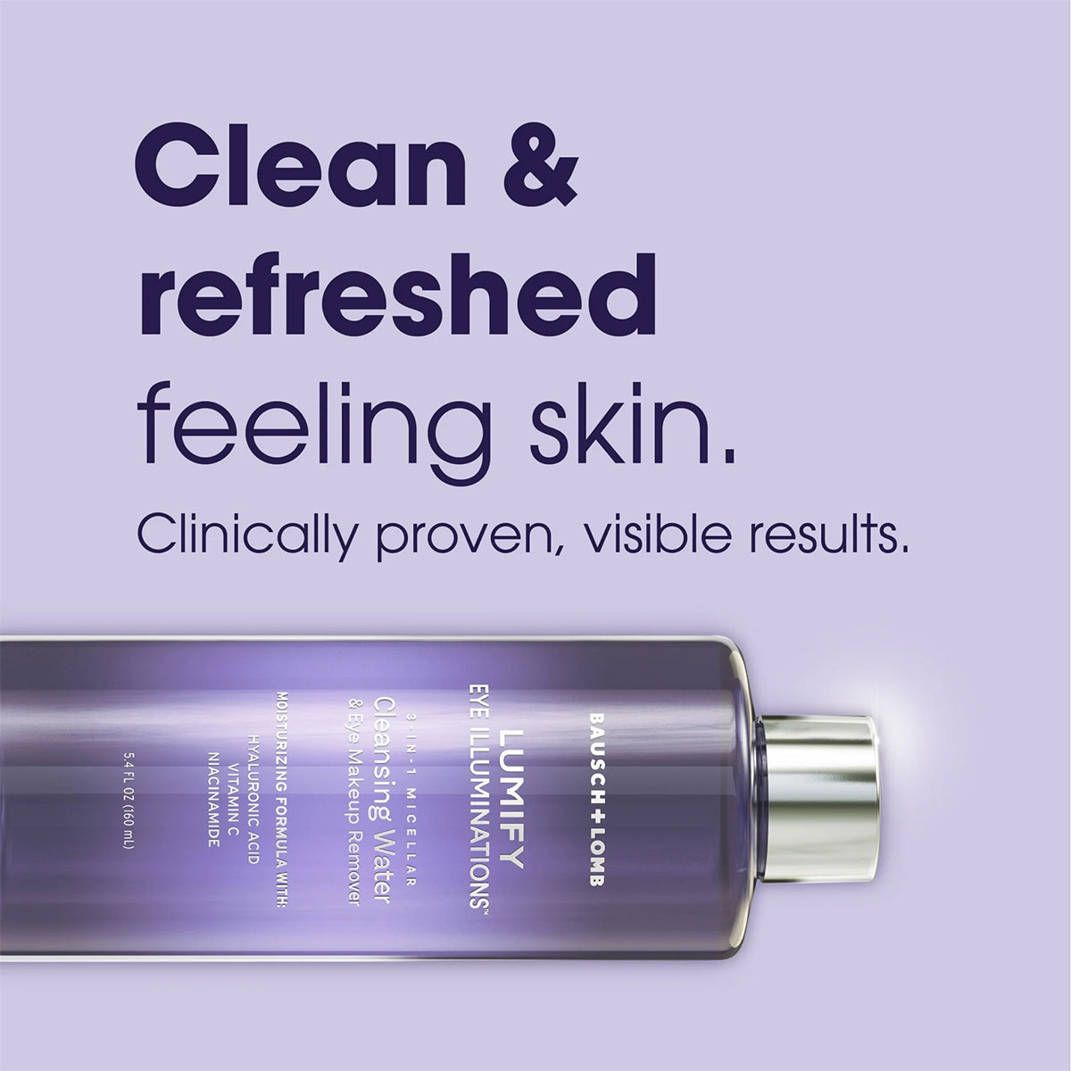 LUMIFY Eye Illuminations Micellar Cleansing Water & Gentle Eye Makeup Remover (160 mL Bottle)