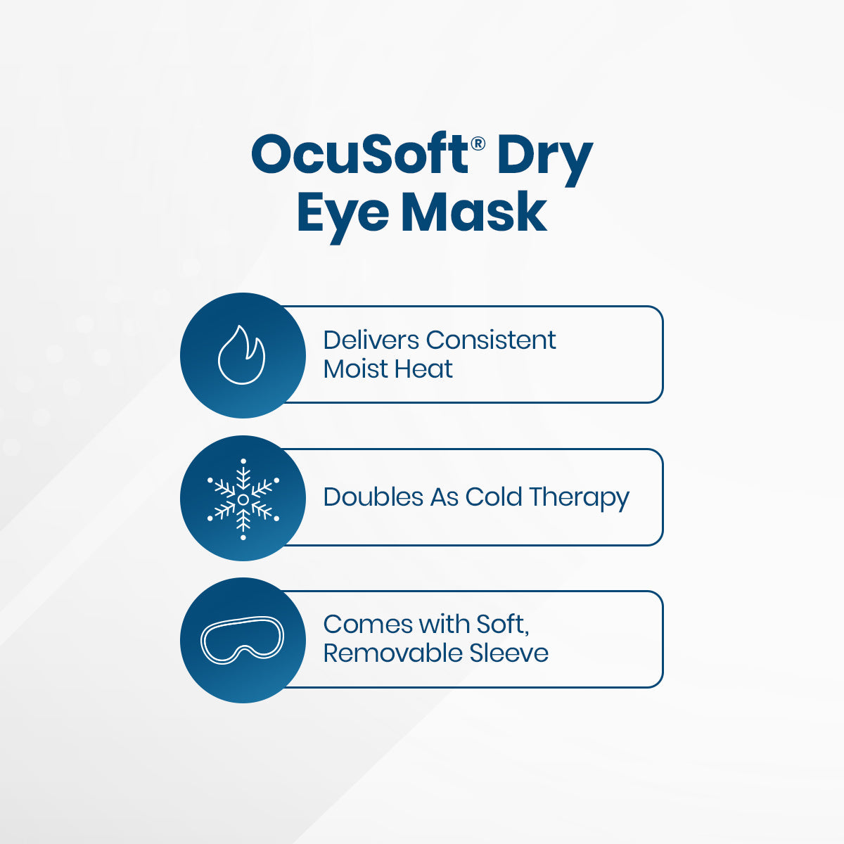Ocusoft Premium Eye Mask for Dry Eye Relief – Reusable Moist Heat Therapy (Single)