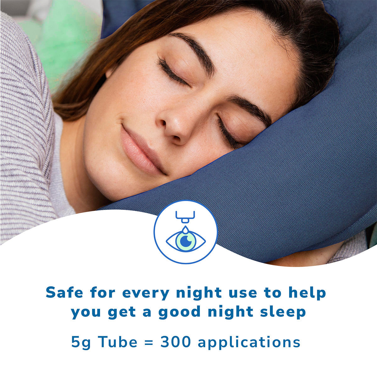 Optase® Hylo Night Ointment – Preservative-Free, 5 g Tube (Approx. 300 Uses) for Overnight Dry Eye Relief