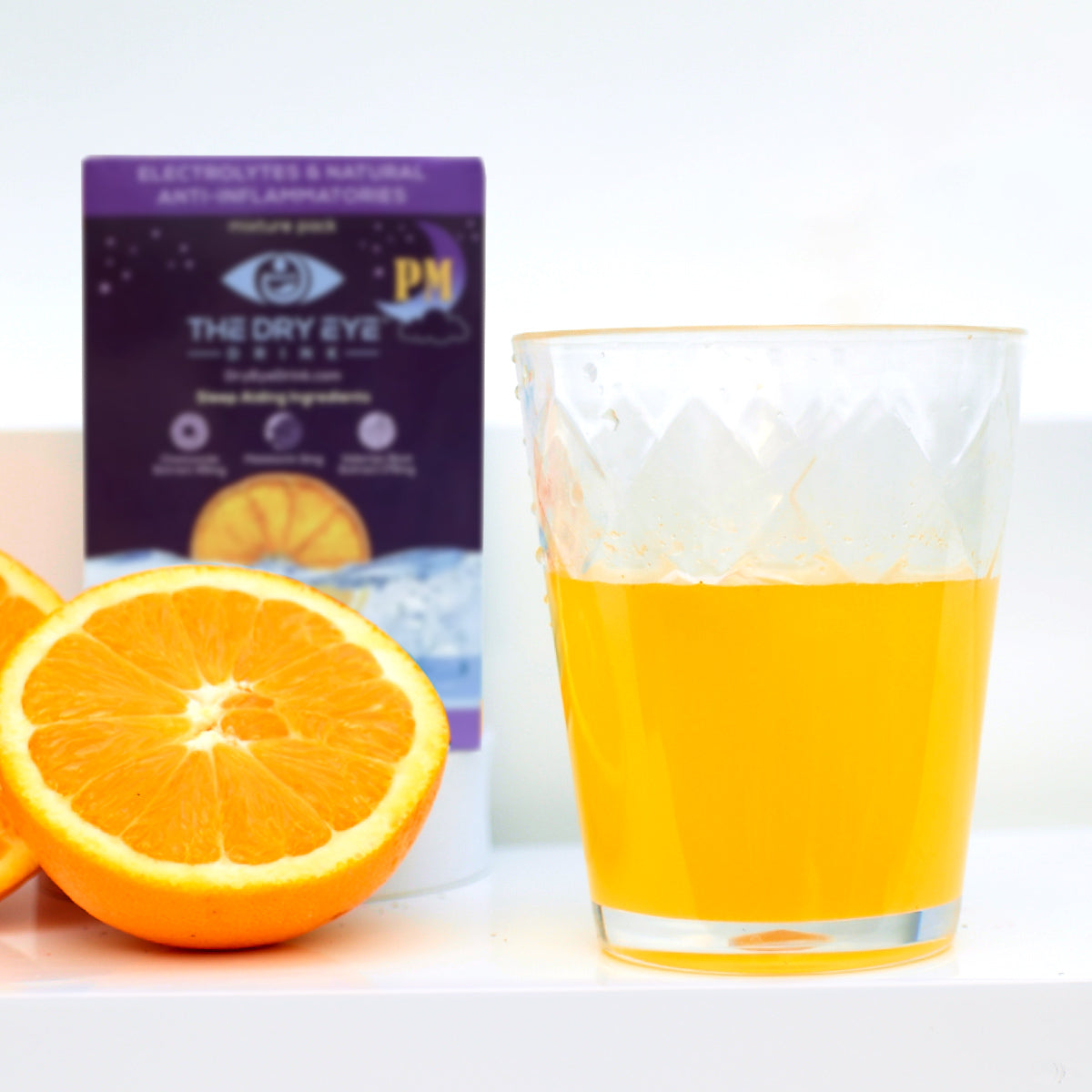 Dry Eye Drink™ PM – Nighttime Eye Hydration & Sleep Support (Orange, 20 Packets)