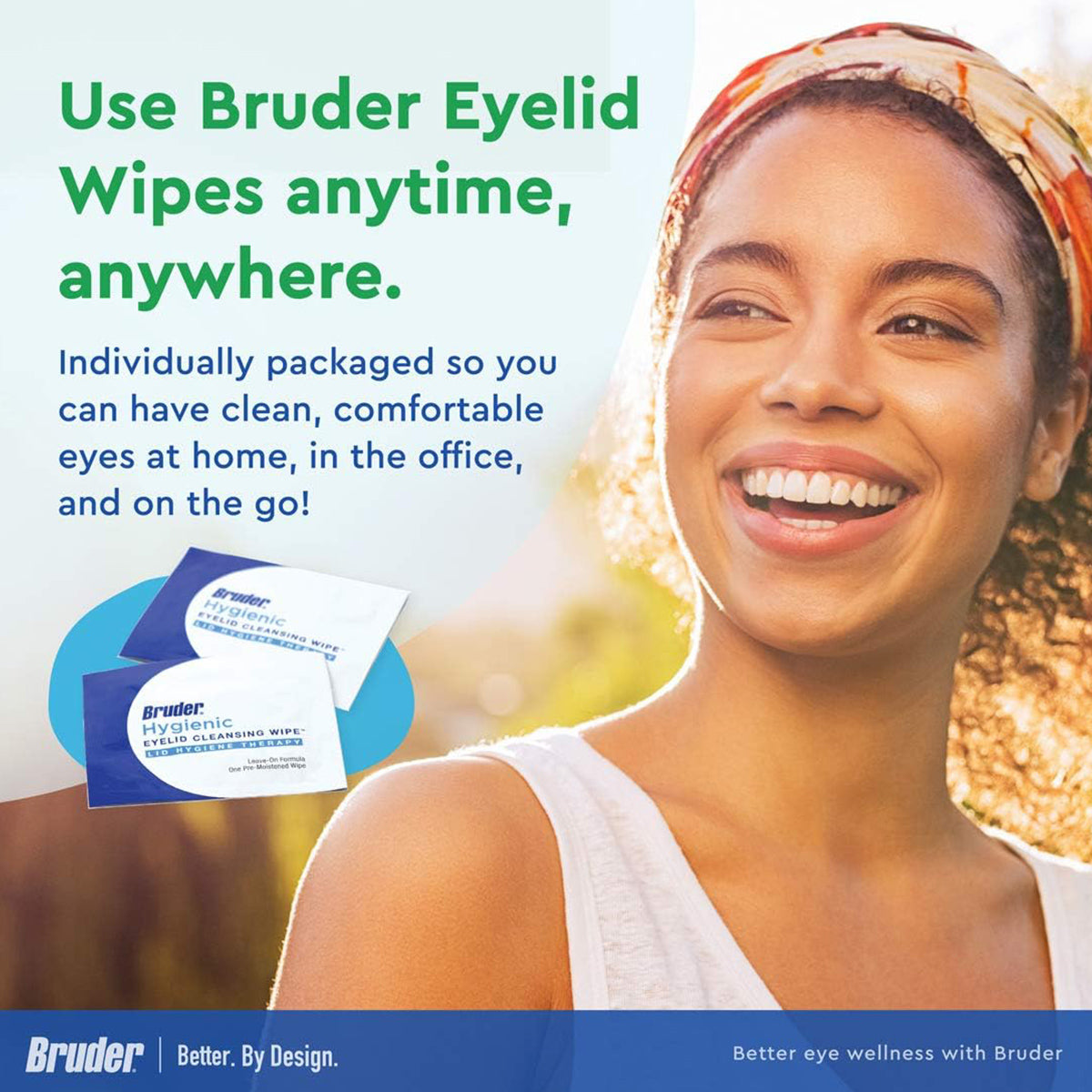 Bruder Hygienic Eyelid Cleansing Wipes – 30 Gentle Pre-Moistened Wipes