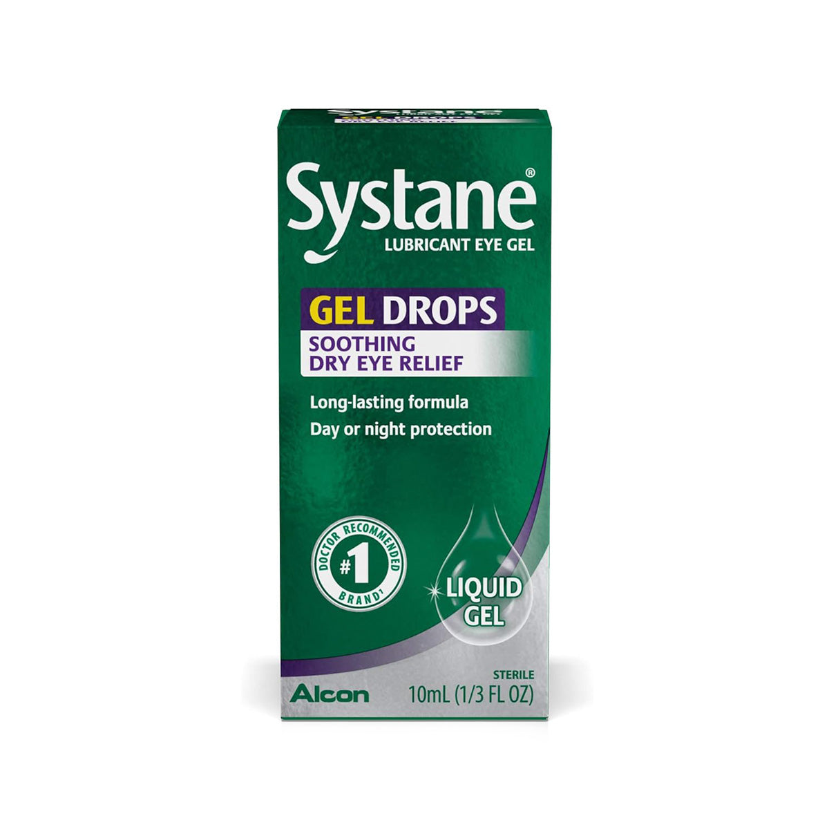 Systane® Gel Eye Drops Liquid Gel – Long-Lasting Soothing Dry Eye Relief (10 mL Bottle)