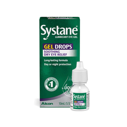 Systane® Gel Eye Drops Liquid Gel – Long-Lasting Soothing Dry Eye Relief (10 mL Bottle)