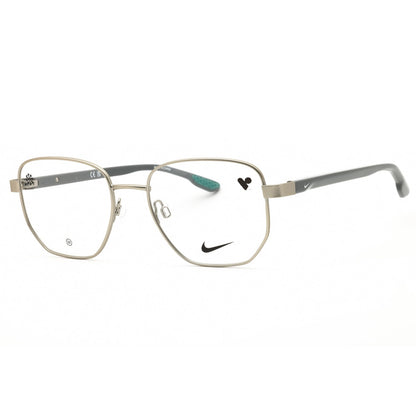 Eyeglasses with a Nike logo on a white background