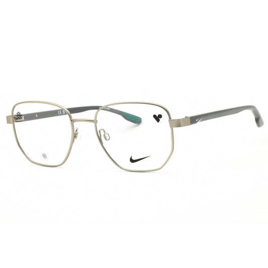 Eyeglasses with a Nike logo on a white background