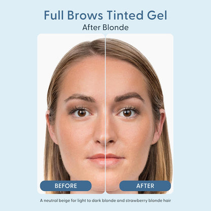 Twenty Twenty Full Brows Tinted Brow Gel – Fuller, Defined Eyebrows | Gentle, Eye-Safe Formula | Long-Lasting Natural Hold