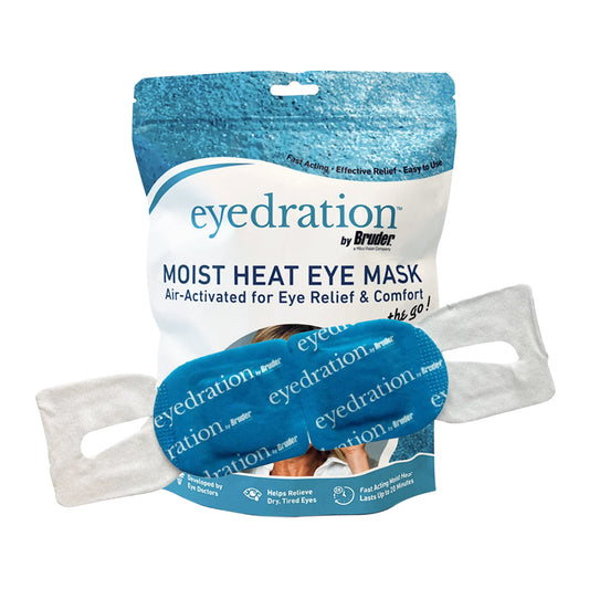 Bruder Eyedration Air-Activated Steam Eye Mask – Instant Moist Heat Relief for Dry Eyes (10-Pack)