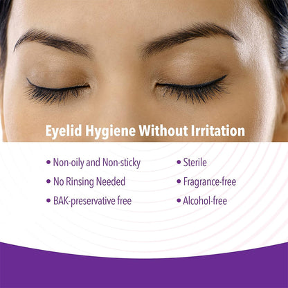 iVIZIA Micellar Eyelid Cleanser, Preservative-Free & Rinse-Free – Gentle Daily Makeup and Debris Removal, 3.3 fl oz