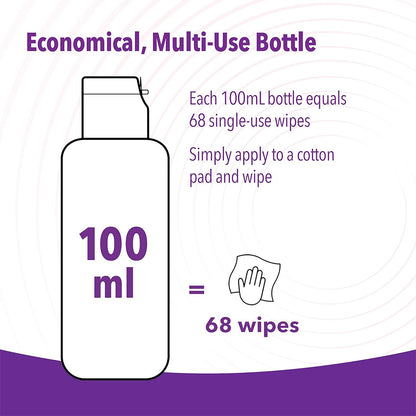 iVIZIA Micellar Eyelid Cleanser, Preservative-Free & Rinse-Free – Gentle Daily Makeup and Debris Removal, 3.3 fl oz