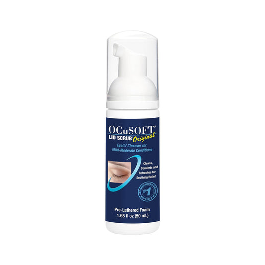 Ocusoft Lid Scrub Original Foaming Eyelid Cleanser – Gentle Daily Lid & Lash Hygiene for Sensitive Eyes