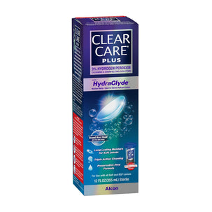 Clear Care Plus Cleaning & Disinfecting Contact Lens Solution with Lens Case, 12 oz Bottle