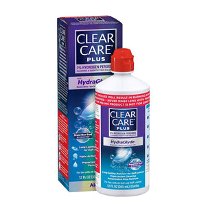 Clear Care Plus Cleaning & Disinfecting Contact Lens Solution with Lens Case, 12 oz Bottle