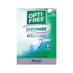 Opti-Free PureMoist Multi-Purpose Contact Lens Solution with Case, 2 oz Travel Size