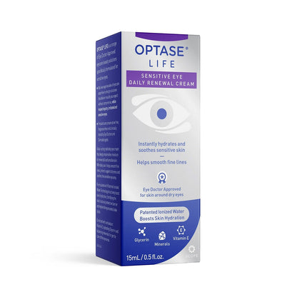OPTASE® LIFE Sensitive Eye Daily Renewal Cream – Hydrating Relief for Dry, Sensitive Eyes (15mL)
