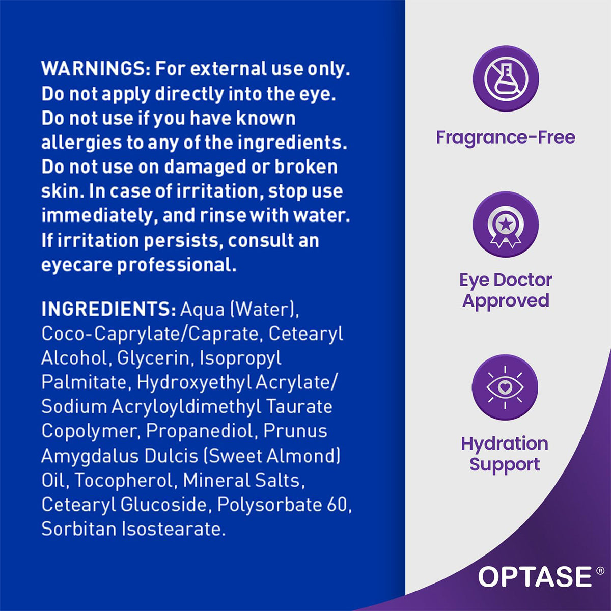 OPTASE® LIFE Sensitive Eye Daily Renewal Cream – Hydrating Relief for Dry, Sensitive Eyes (15mL)
