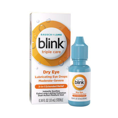 Blink® Triple Care 3-in-1 Lubricating Eye Drops – Hydration, Protection & Relief