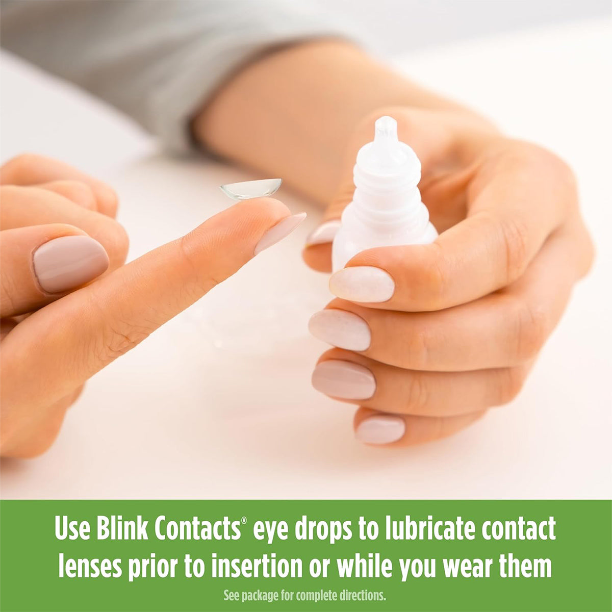 Blink Contacts Lubricating Eye Drops for Contact Lens Comfort (10 ml)