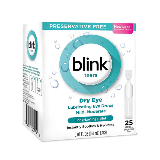 Blink Tears® Preservative-Free Lubricating Eye Drops, Sterile Single-Use Vials (25 Count)