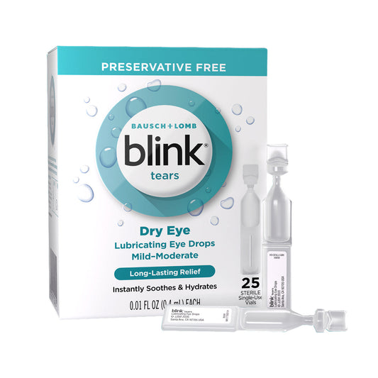 Blink Tears® Preservative-Free Lubricating Eye Drops, Sterile Single-Use Vials (25 Count)