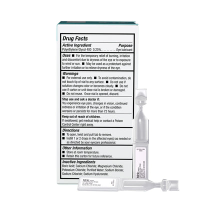 Blink Tears® Preservative-Free Lubricating Eye Drops, Sterile Single-Use Vials (25 Count)