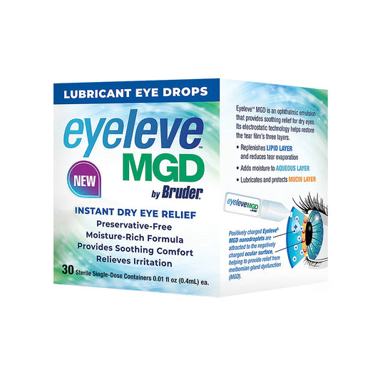 Eyeleve MGD Preservative-Free Eye Drops – 30 Single-Use Vials