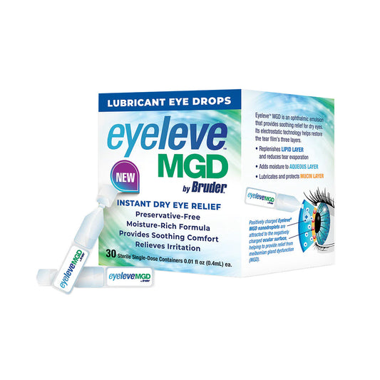 Eyeleve MGD Preservative-Free Eye Drops – 30 Single-Use Vials
