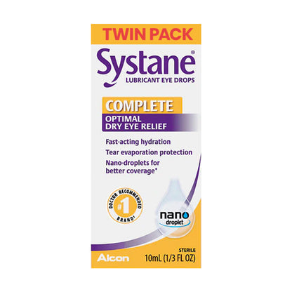 Systane® Complete Lubricant Eye Drops – Advanced Dry Eye Relief Twin Pack