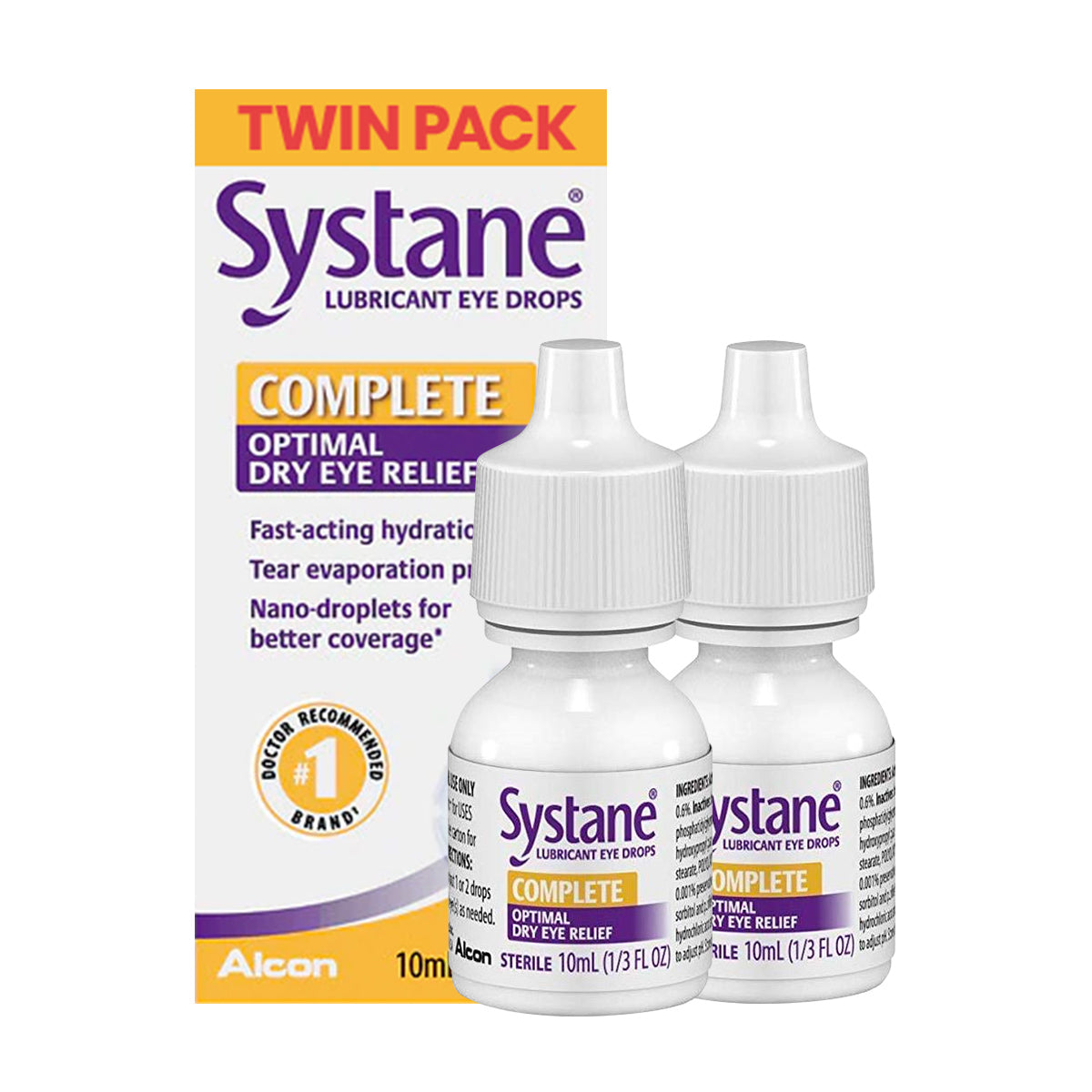 Systane® Complete Lubricant Eye Drops – Advanced Dry Eye Relief Twin Pack
