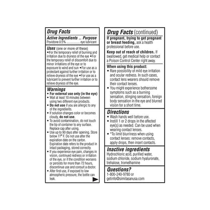 iVIZIA Sterile Lubricant Eye Drops, Preservative-Free Formula for Sensitive & Contact Lens Eyes