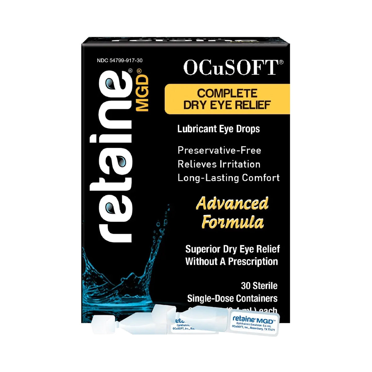 OCuSOFT® Retaine® MGD Preservative-Free Eye Drops – Long-Lasting Relief for Dry Eye & MGD