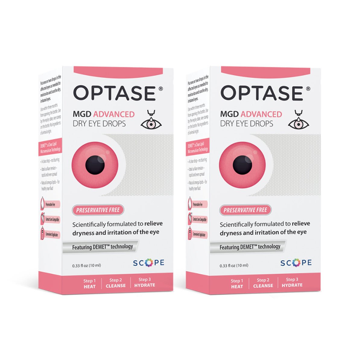 Optase® MGD 2 Pack Advanced Eye Drops Preservative– 600 Drops 2-Pack