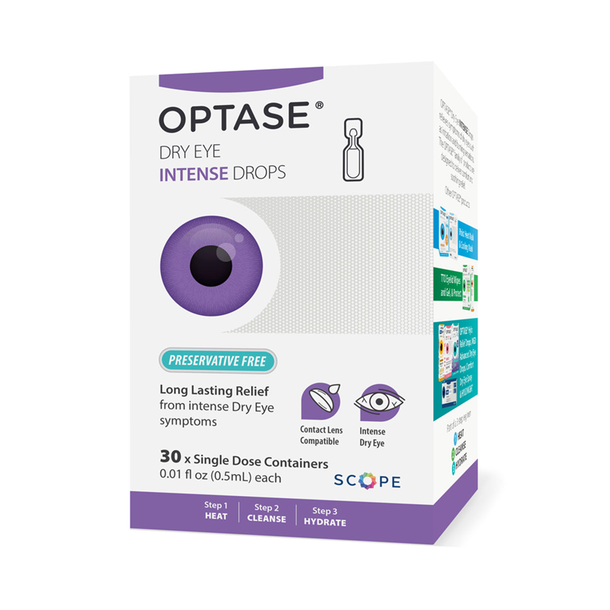 OPTASE® Intense Preservative-Free Eye Drops – 30 Single-Use Vials