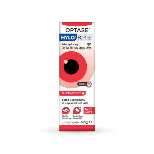 Optase HYLO FORTE Dry Eye Therapy Drops, Preservative-Free, Intensive Lubrication (10 mL)