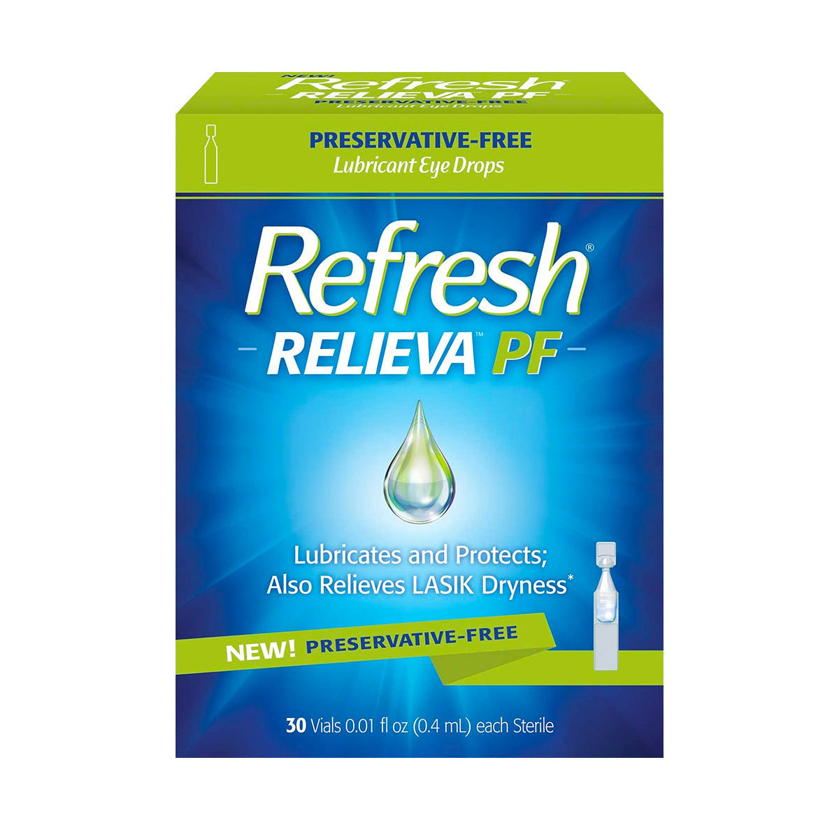 Refresh Relieva® Preservative-Free Lubricant Eye Drops – 30 Sterile Single-Use Vials