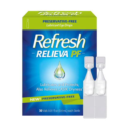 Refresh Relieva® Preservative-Free Lubricant Eye Drops – 30 Sterile Single-Use Vials