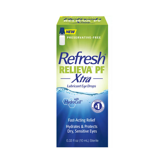 Refresh Relieva® PF Xtra – Advanced Preservative-Free Lubricant Eye Drops for Long-Lasting Dry Eye Relief (10 ml)