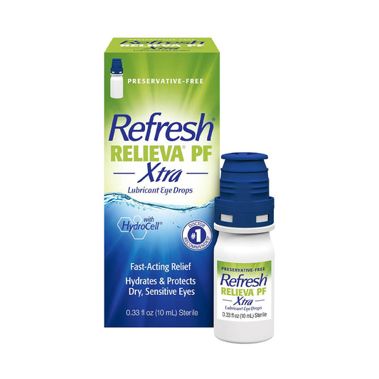 Refresh Relieva® PF Xtra – Advanced Preservative-Free Lubricant Eye Drops for Long-Lasting Dry Eye Relief (10 ml)