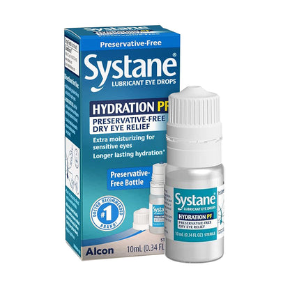 Systane Hydration® PF Lubricant Eye Drops – Preservative-Free, Multi-Dose 10 ml Bottle