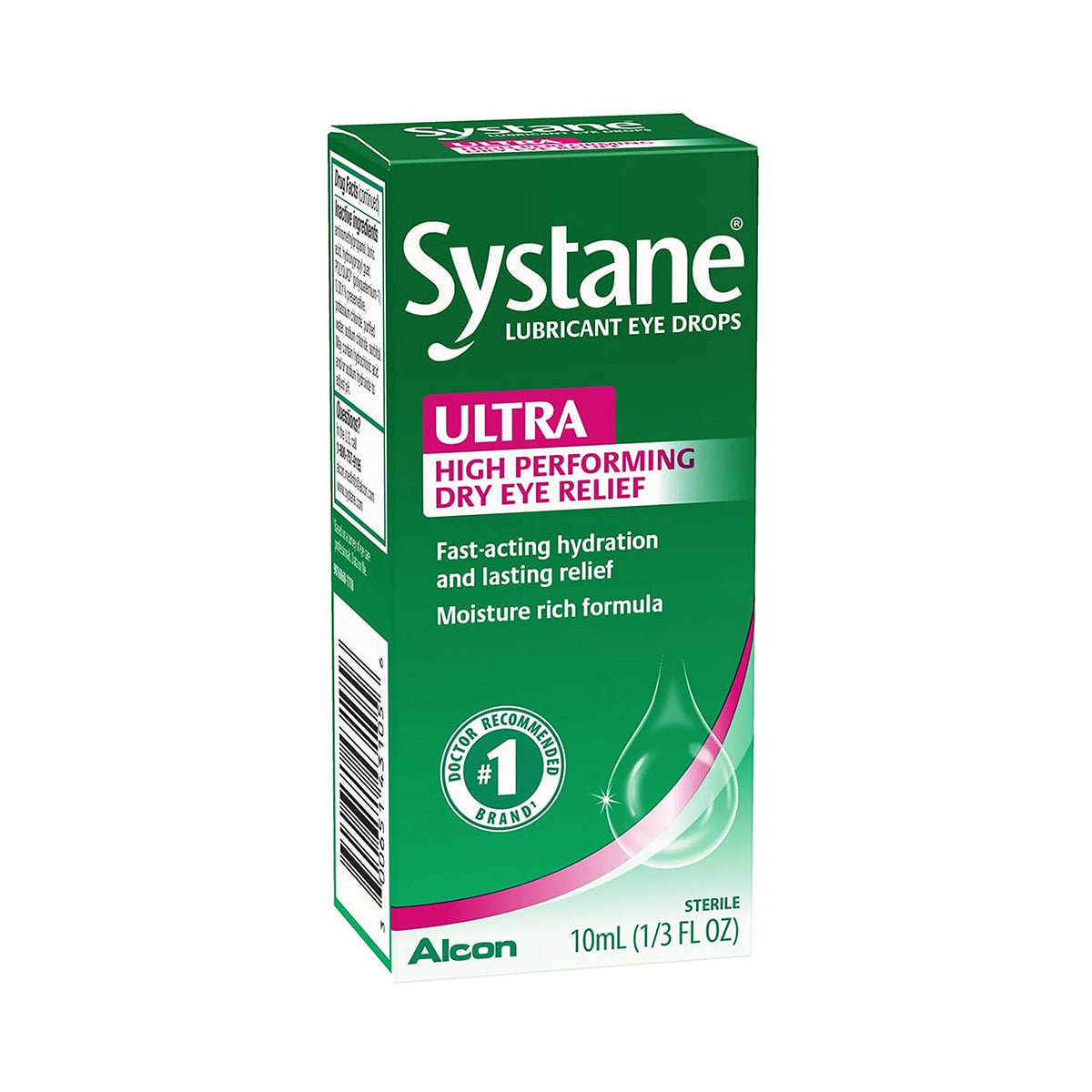 Systane® Ultra High Performance Lubricant Eye Drops – Fast-Acting Dry Eye Relief (10 mL Bottle)