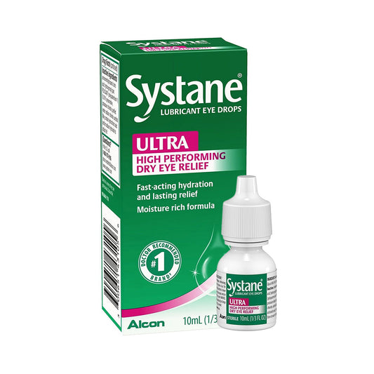 Systane® Ultra High Performance Lubricant Eye Drops – Fast-Acting Dry Eye Relief (10 mL Bottle)