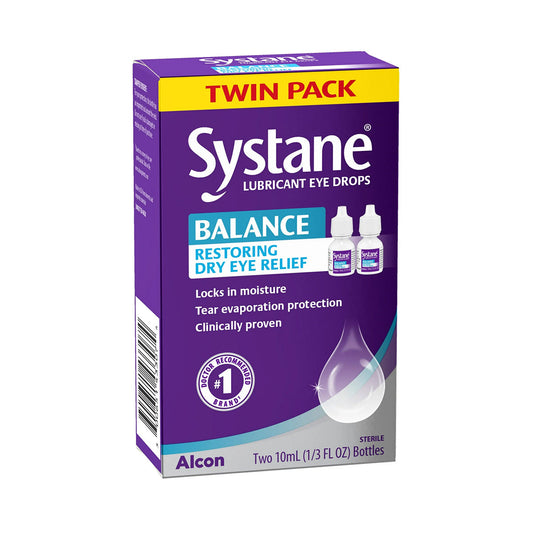 Systane® Balance Lubricant Eye Drops – MGD & Tear Evaporation Protection Twin Pack (2 Bottles)