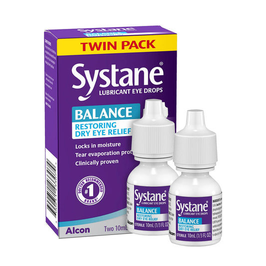 Systane® Balance Lubricant Eye Drops – MGD & Tear Evaporation Protection Twin Pack (2 Bottles)