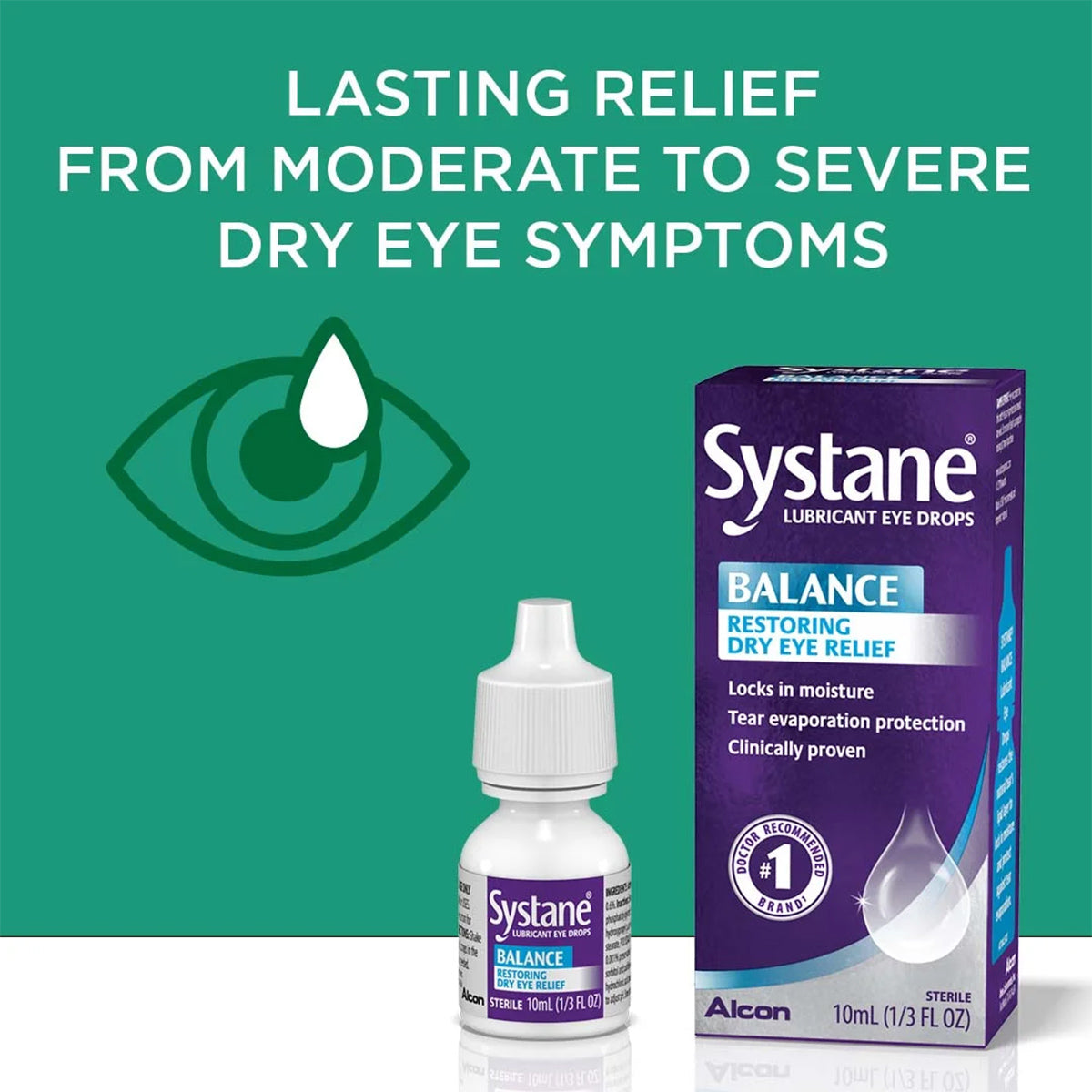 Systane® Balance Lubricant Eye Drops – MGD & Tear Evaporation Protection Twin Pack (2 Bottles)