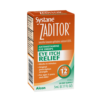 Zaditor® Eye Care Allergy Relief Eye Drops – Fast-Acting Itch Relief (5 mL Bottle)
