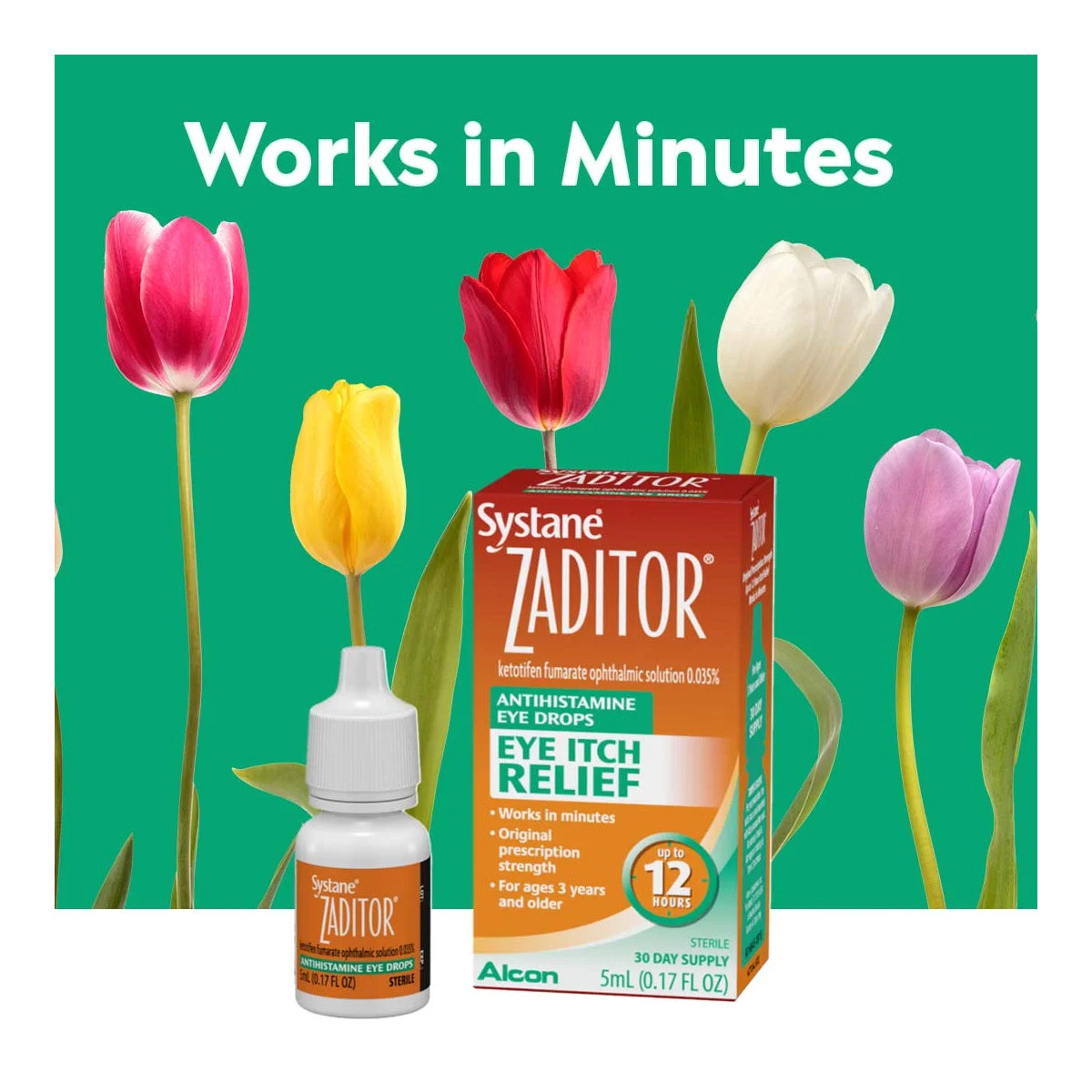 Zaditor® Eye Care Allergy Relief Eye Drops – Fast-Acting Itch Relief (5 mL Bottle)