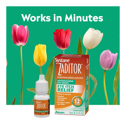 Zaditor® Eye Care Allergy Relief Eye Drops – Fast-Acting Itch Relief (5 mL Bottle)