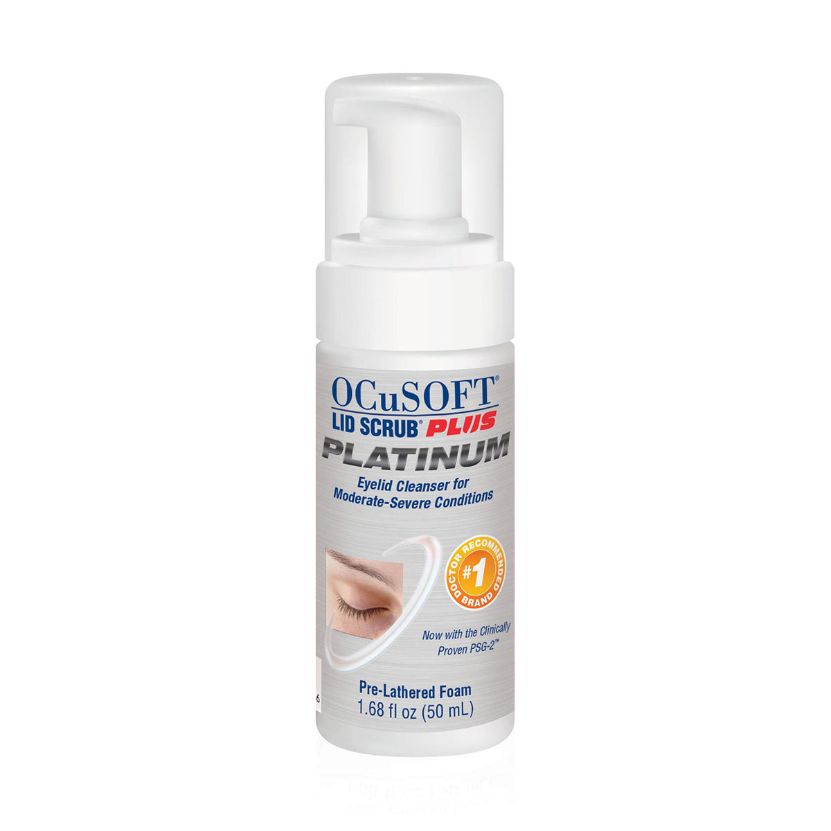 OCuSOFT Lid Scrub Plus Platinum Foam Eyelid Cleanser (50 mL)