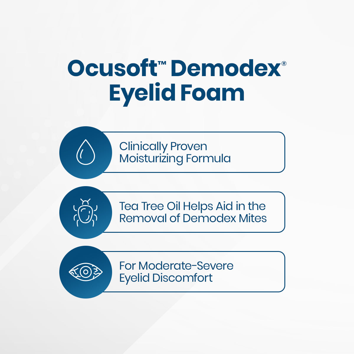 OCuSOFT® Oust™ Demodex Cleanser Foam – Tea Tree Oil Eyelid & Lash Cleanser (50 mL)