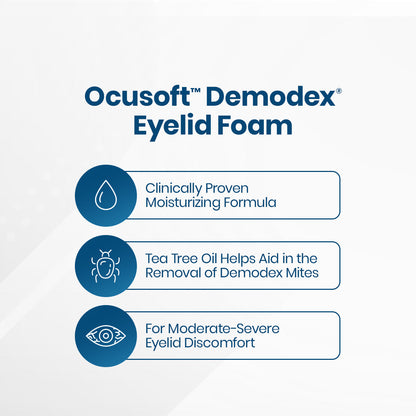 OCuSOFT Oust Demodex Cleanser Foam Compliance Kit – Complete Eyelid Hygiene System (50 mL Foam & 100 Pads)
